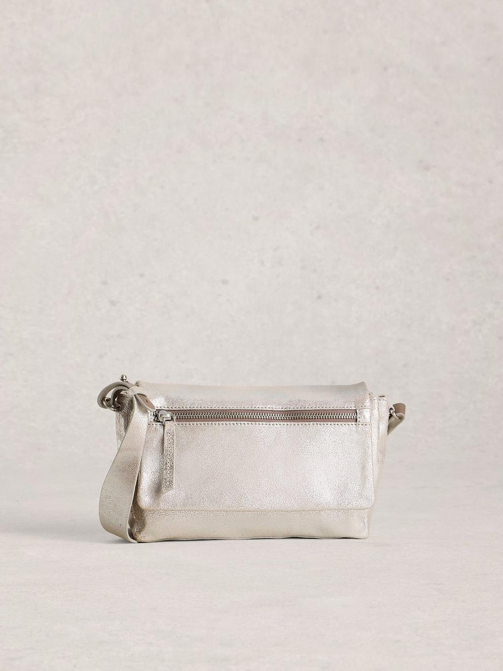 Tiggy Zip Crossbody Bag in SLV TN MET - LIFESTYLE