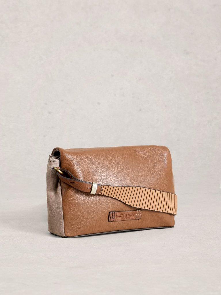 Tiggy Zip Crossbody Bag in TAN MULTI - FLAT BACK