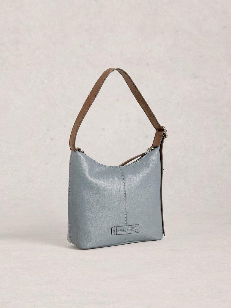 Sophia Leather Mini Crossbody in LGT BLUE - FLAT BACK