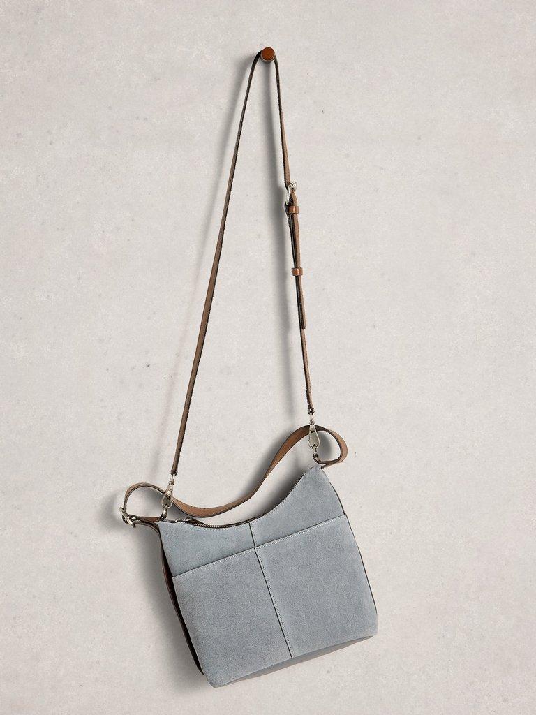 Sophia Leather Mini Crossbody in LGT BLUE - FLAT FRONT