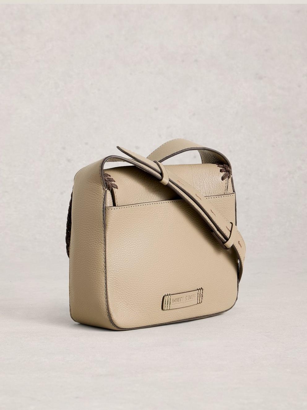 Isabelle Satchel Crossbody Bag in DK NAT - FLAT BACK