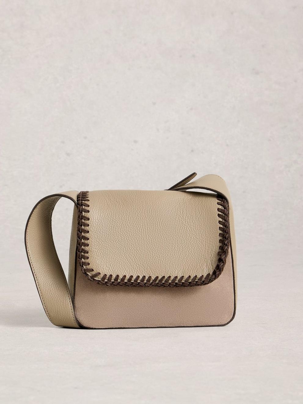 Isabelle Satchel Crossbody Bag in DK NAT - LIFESTYLE