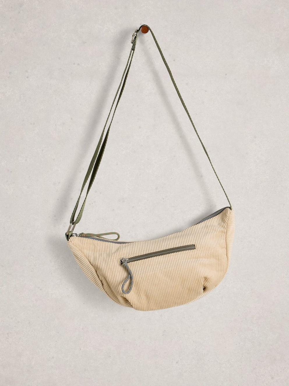 Meadow Zip Corduroy Bag in DK NAT - FLAT FRONT