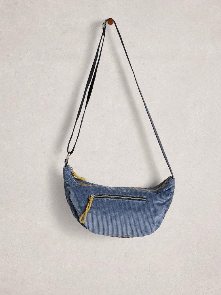 Meadow Zip Corduroy Bag in DUS BLUE - FLAT FRONT