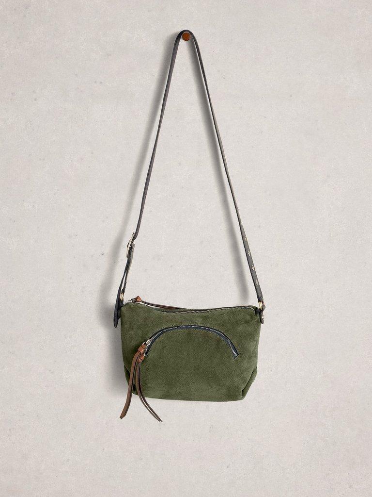 Hollie Crossbody Bag in KHAKI GRN - FLAT FRONT