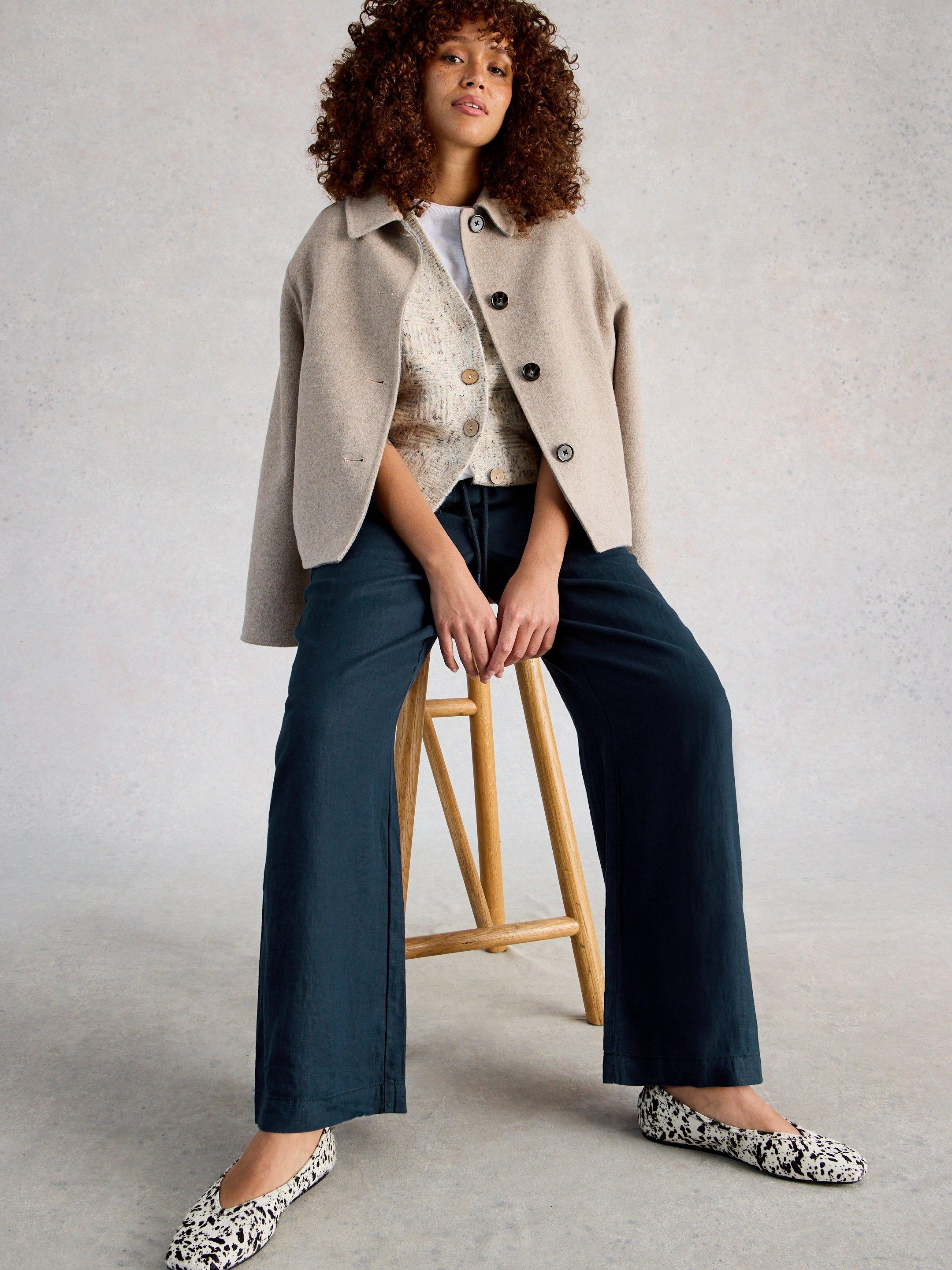 Shop Ally Linen Wide Leg Trouser