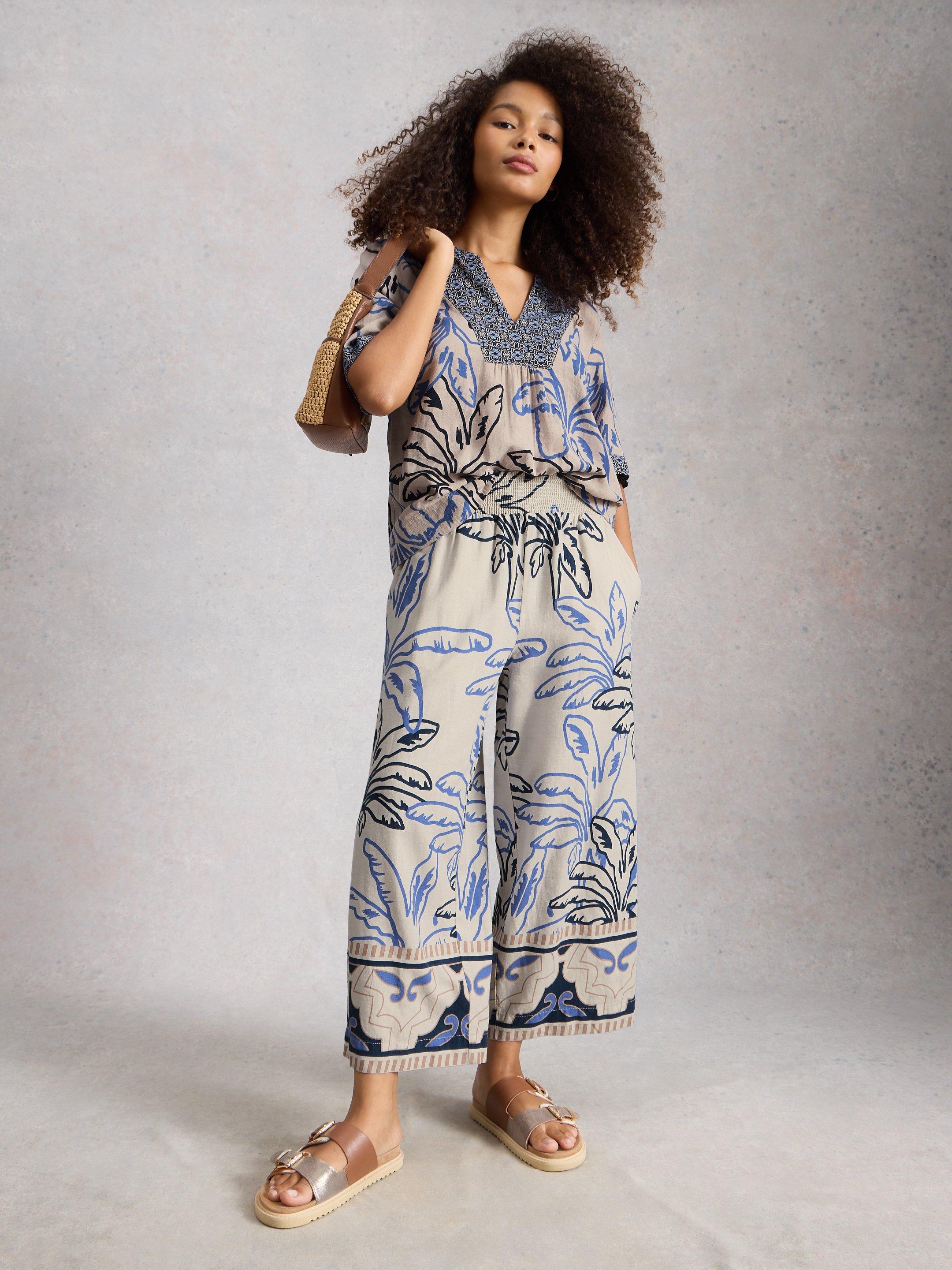 Shelly Linen Crop Blend Culotte