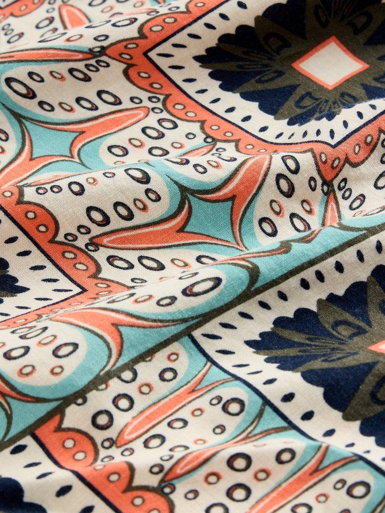 Hope Linen Blend Maxi Skirt in ORANGE MLT - FLAT DETAIL