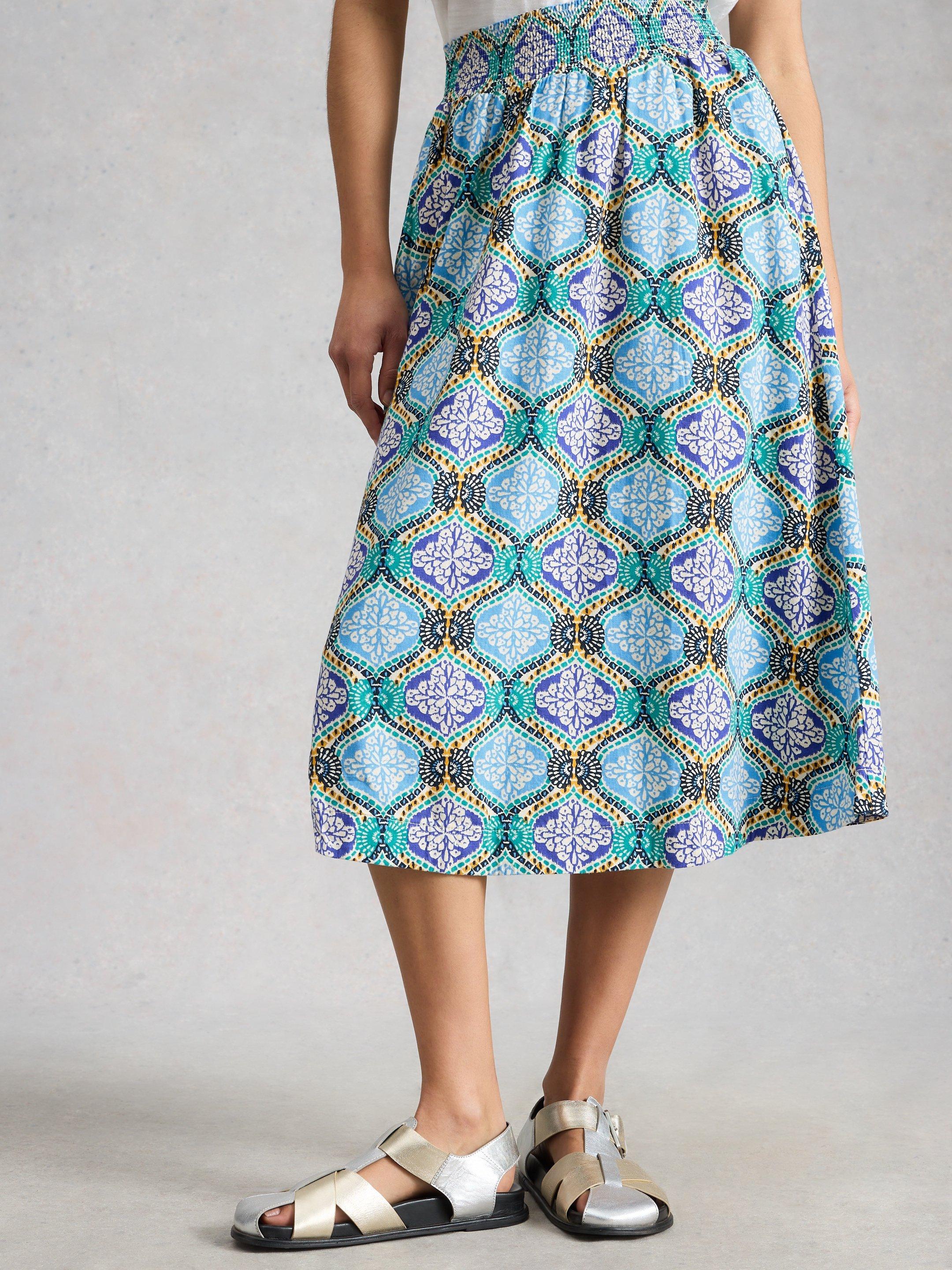 Shop Shelly Linen Blend Midi Skirt