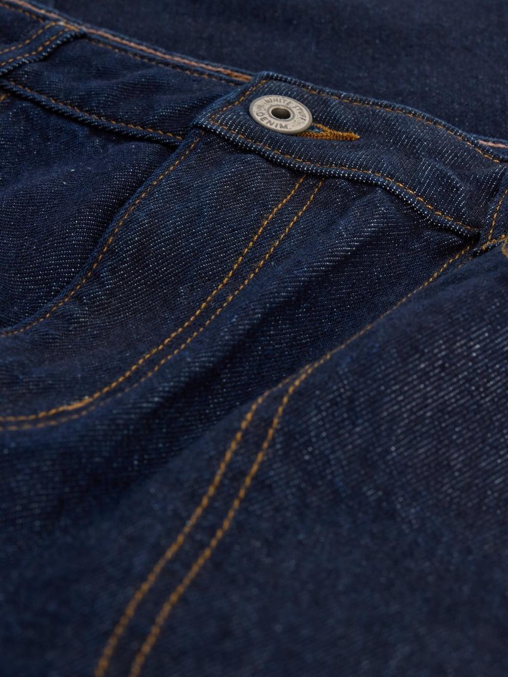 Tia Wide Leg Crop Denim Jeans in DK DENIM - FLAT DETAIL