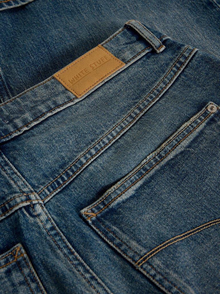 Bailey Straight Turn Up Jean in DK DENIM - FLAT DETAIL