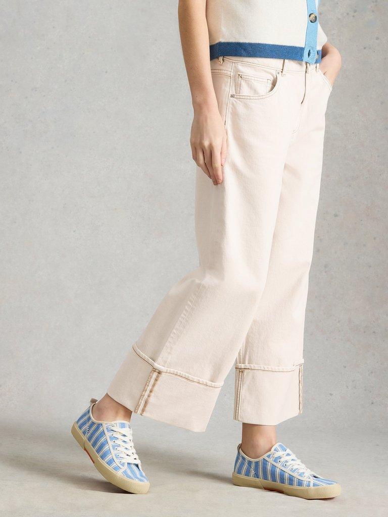Bailey Straight Turn Up Jean in NAT WHITE - LIFESTYLE