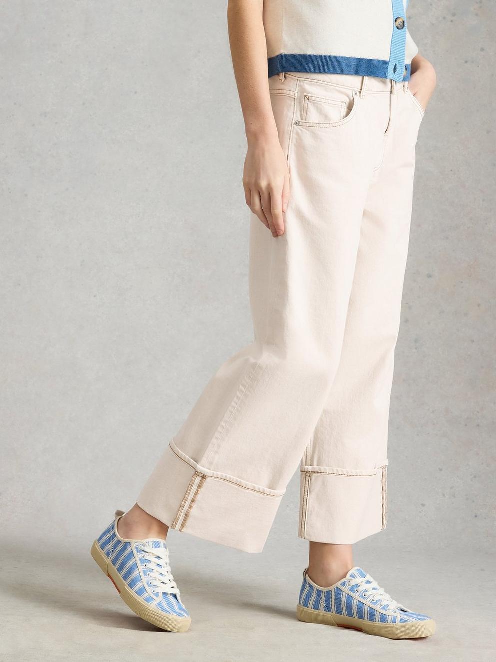 Bailey Straight Turn Up Jean in NAT WHITE - LIFESTYLE
