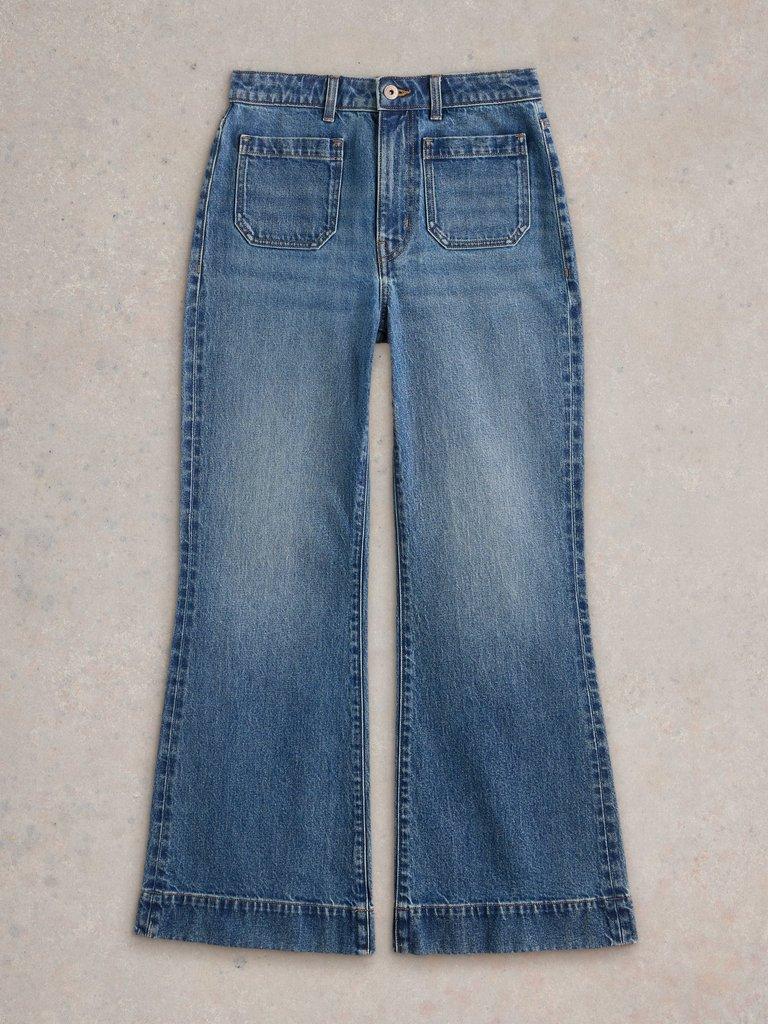 Frankie Flare Jeans in MID DENIM - FLAT FRONT