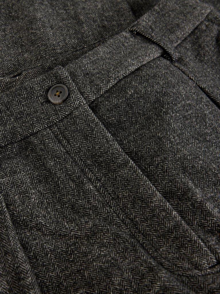 Belle Tweedy Wide Leg Crop in GREY MLT - FLAT DETAIL