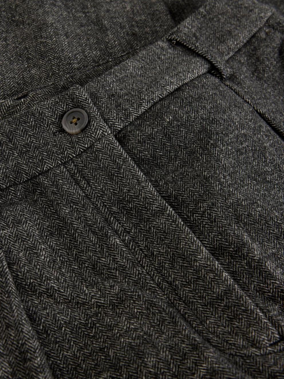 Belle Tweedy Wide Leg Crop in GREY MLT - FLAT DETAIL