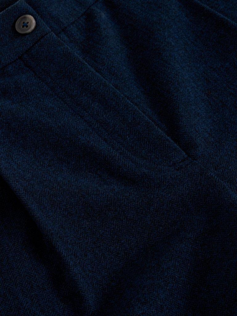 Belle Tweedy Wide Leg Crop in NAVY MULTI - FLAT DETAIL