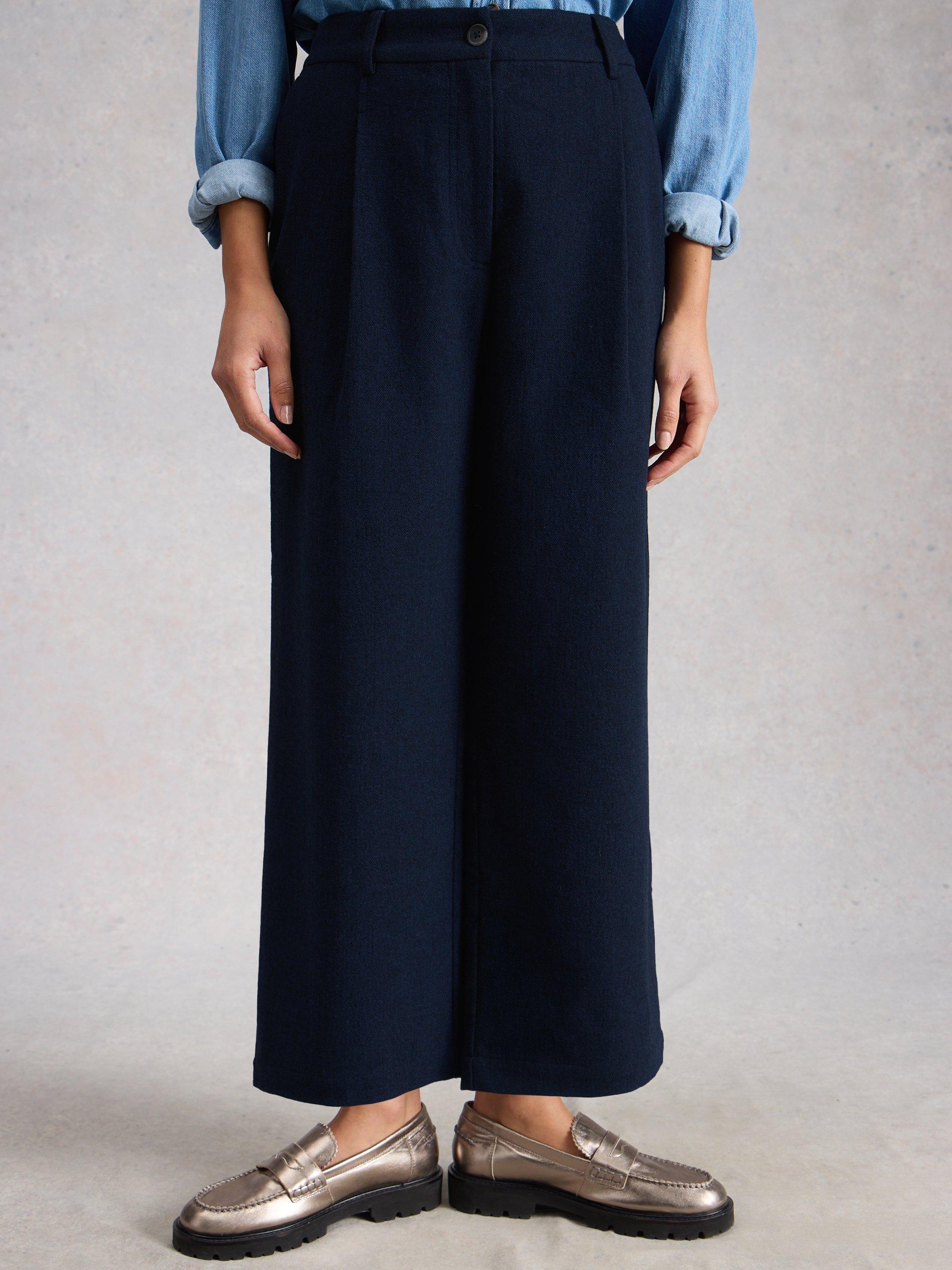 Shop Belle Tweedy Wide Leg Crop