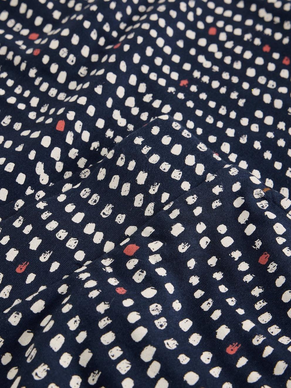 Jada Maxi Jersey Skirt in NAVY MULTI - FLAT DETAIL