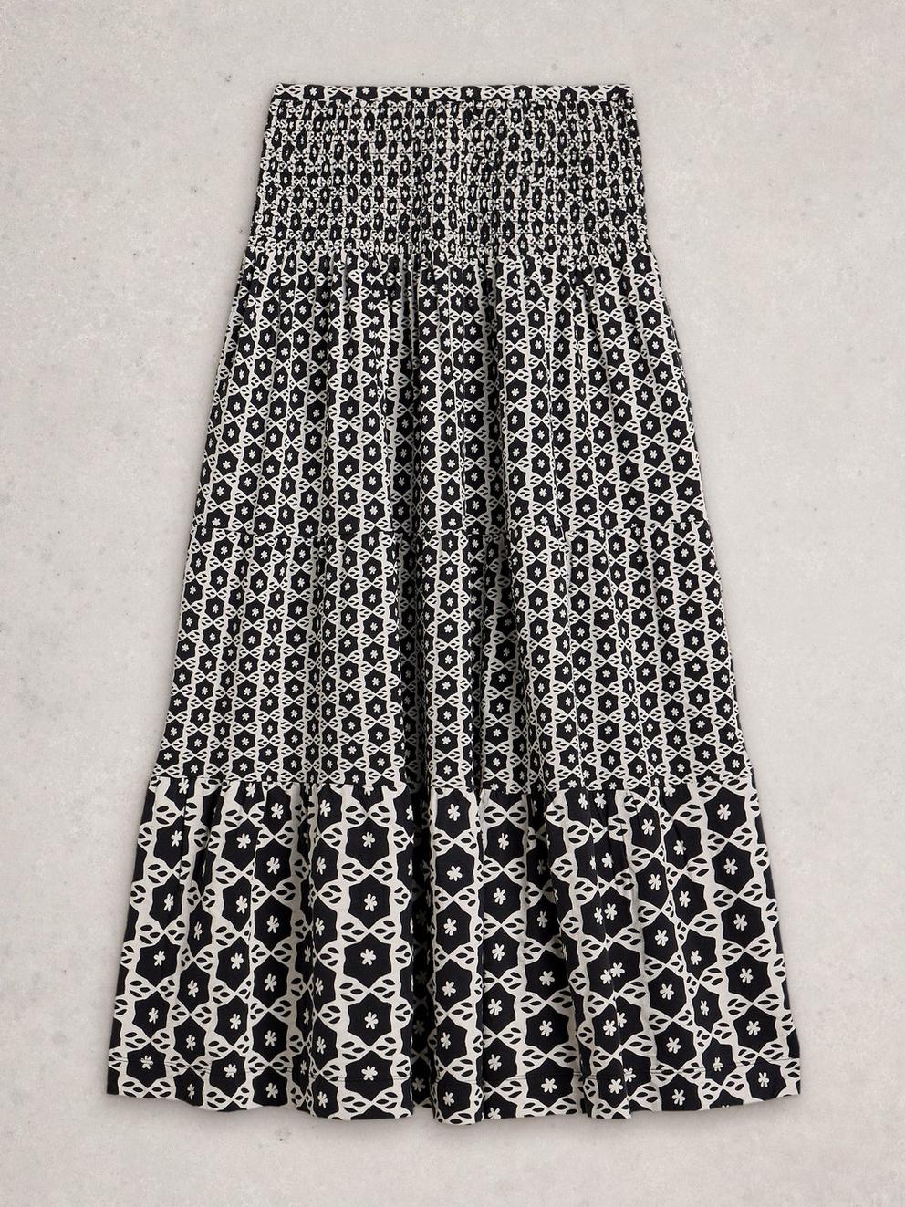 Jersey Marissa Maxi Skirt in BLK PR - FLAT FRONT