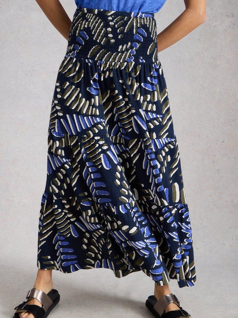 Jersey Marissa Maxi Skirt in NAVY PR - MODEL DETAIL