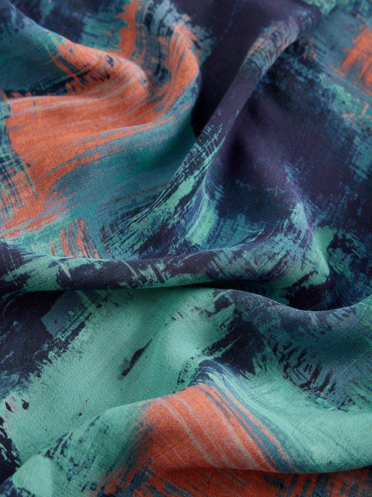 Hope Print Bias Cut Maxi Skirt in NAVY MULTI - FLAT DETAIL