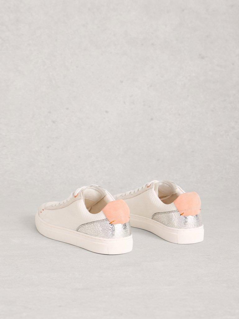 Tori Perforated Trainer in WHITE MLT - FLAT BACK