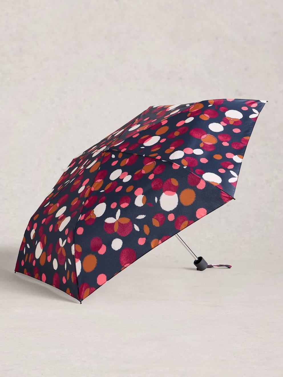 Umbrella in NAVY MULTI - FLAT FRONT