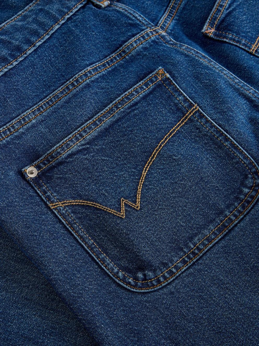 Tia Wide Leg Full Length Jean in DK DENIM - FLAT DETAIL