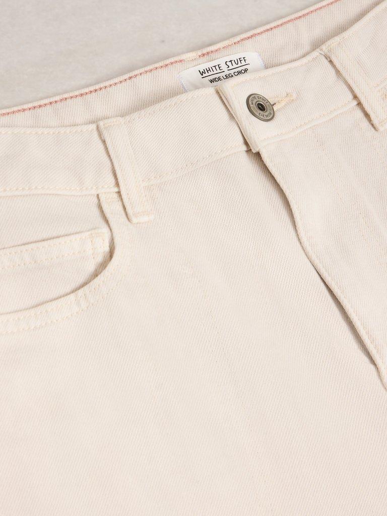 Tia Wide Leg Full Length Jean in NAT WHITE - FLAT DETAIL