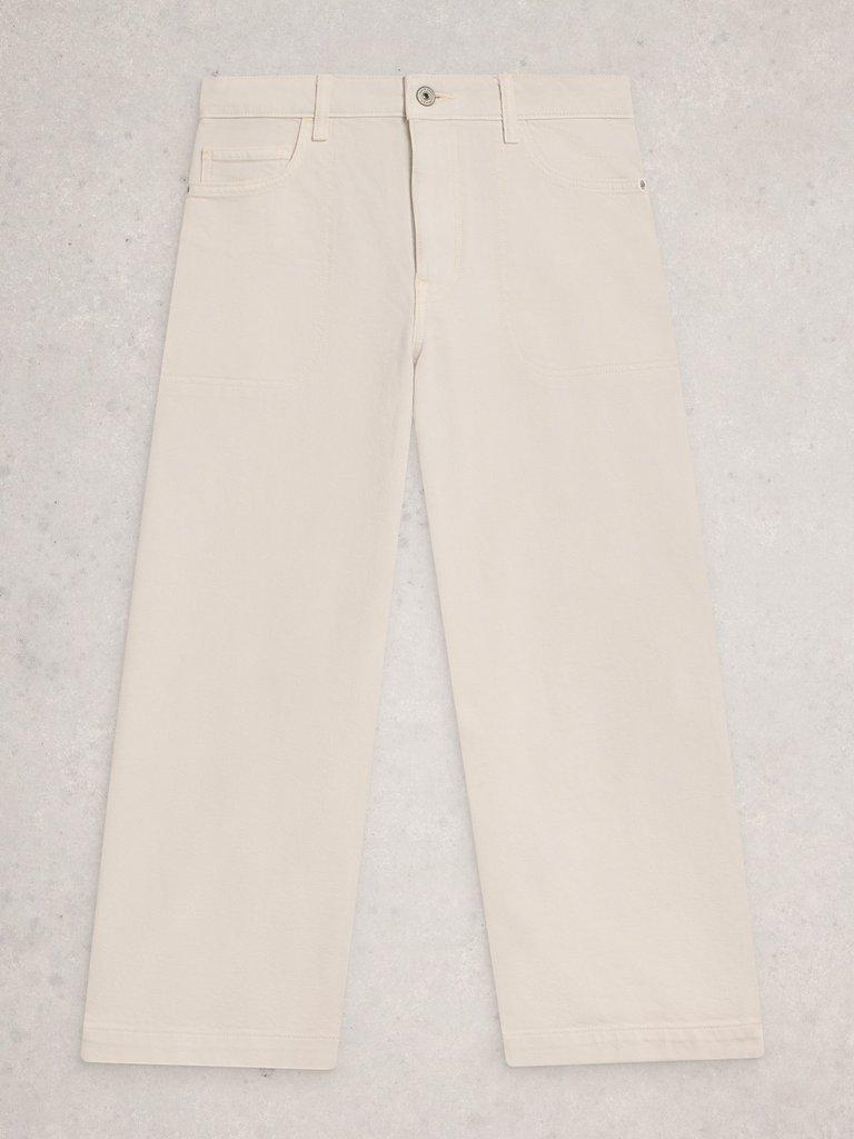 Tia Wide Leg Full Length Jean in NAT WHITE - FLAT FRONT