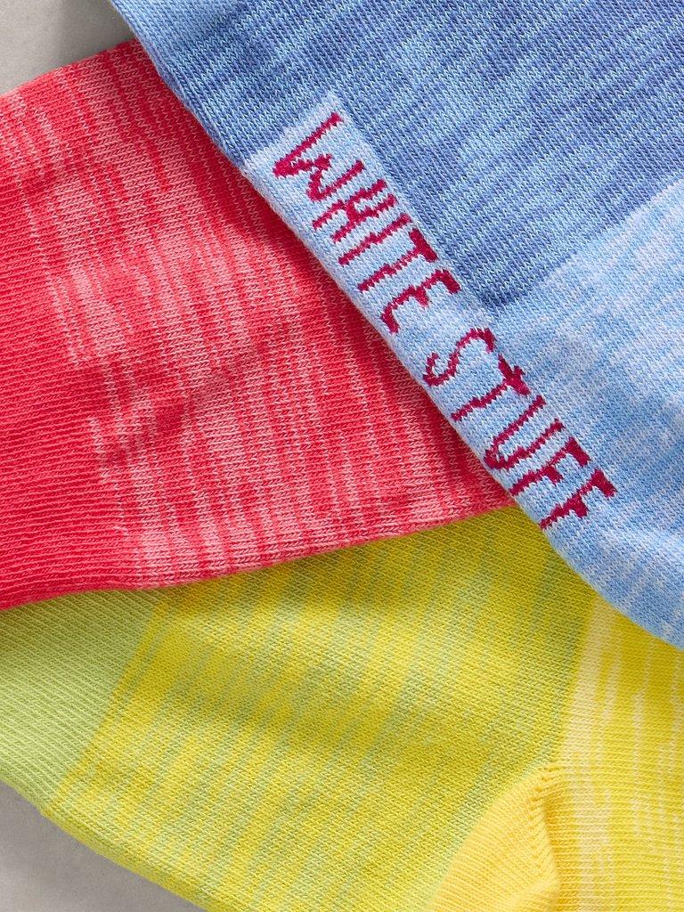 3PK Spacedye Socks in PINK MLT - FLAT DETAIL