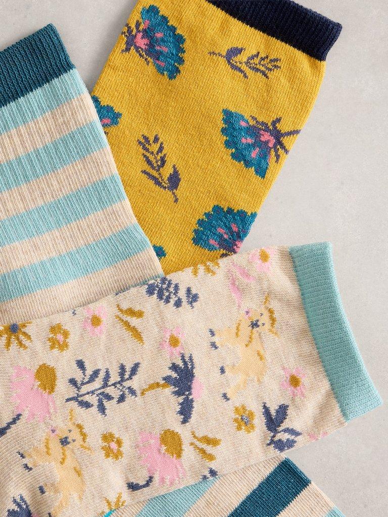 3PK Spring Pattern in YELLOW MLT - FLAT DETAIL