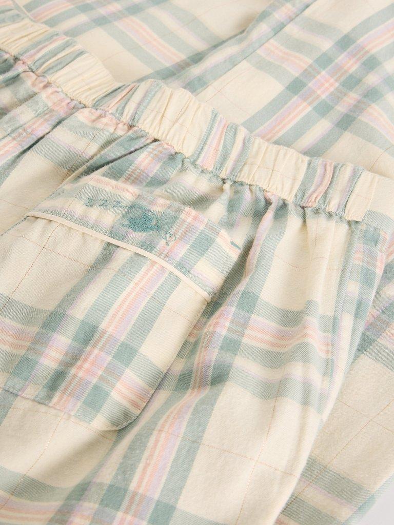NINA CHECK PJ BOTTOM in IVORY MLT - FLAT DETAIL
