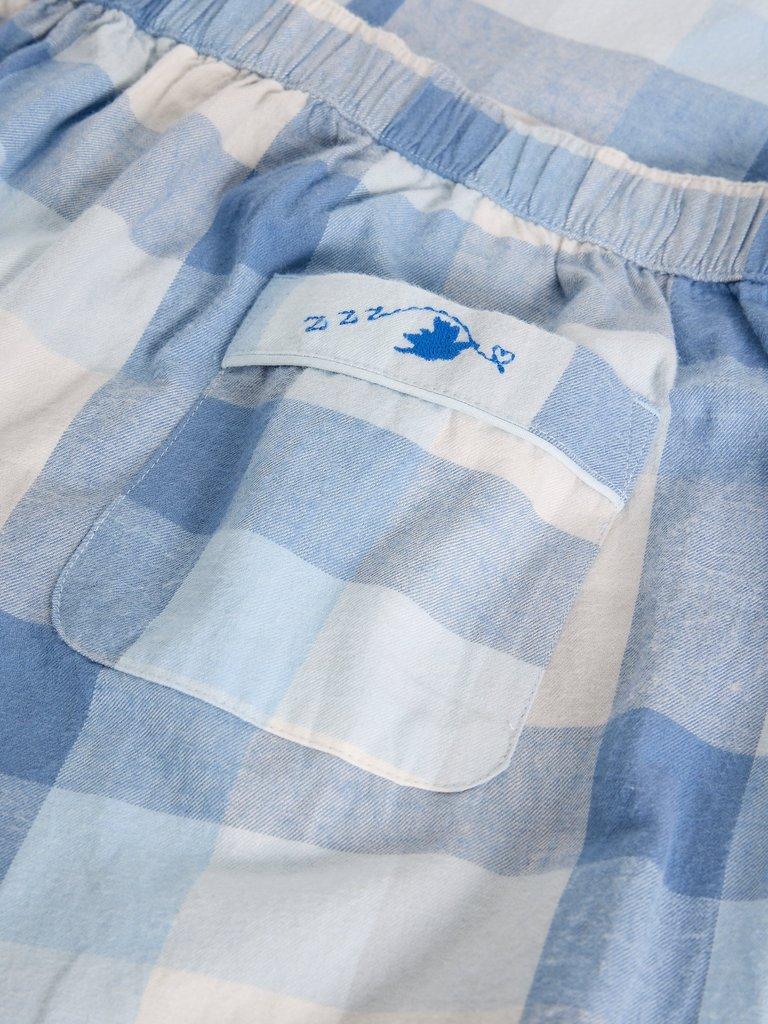 NINA CHECK PJ BOTTOM in LGT BLUE - FLAT DETAIL