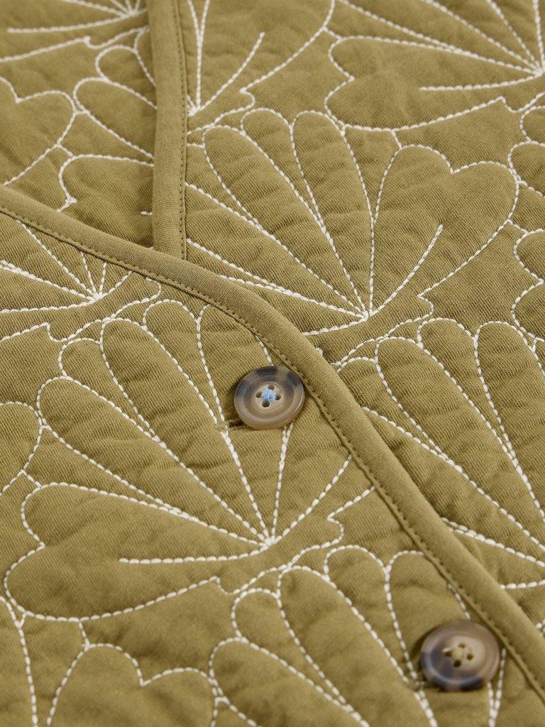 Ayra Quilted Gilet in GREEN MLT - FLAT DETAIL