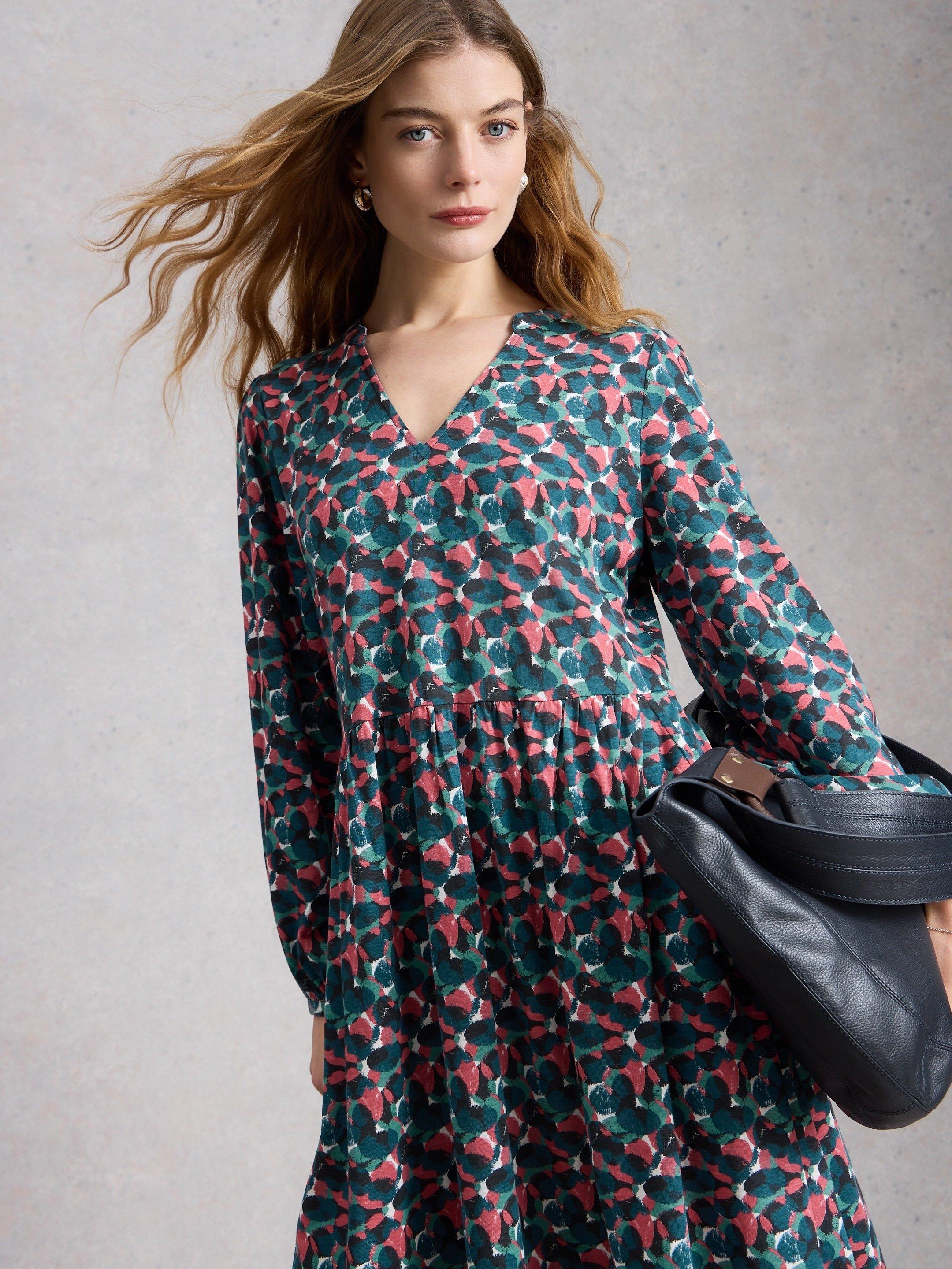 lola jersey dress in BLUE MULTI Ladies dresses
