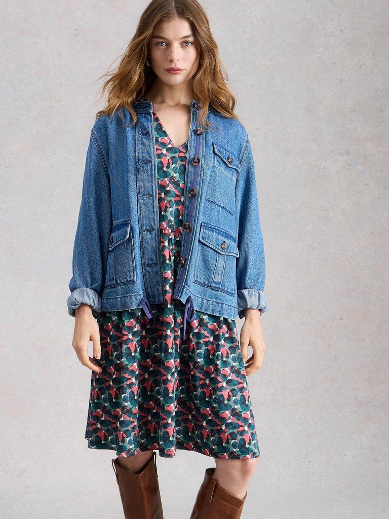 Lola Jersey Dress in BLUE MLT - LIFESTYLE