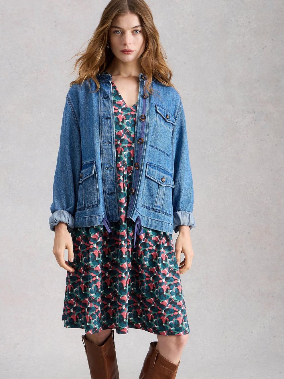 Lola Jersey Dress in BLUE MLT - LIFESTYLE