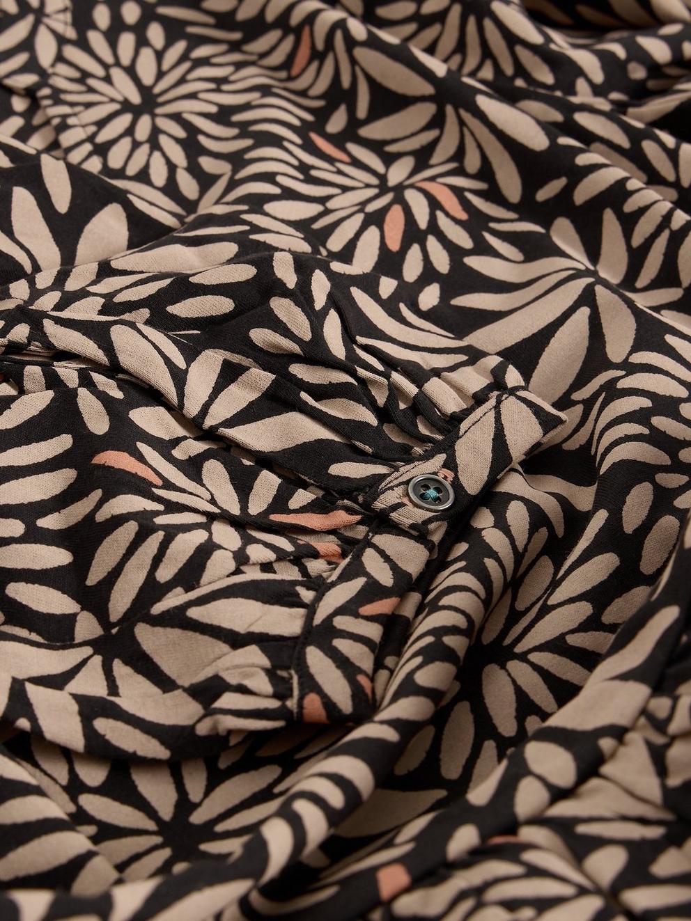 Lola Jersey Dress in TAN MULTI - FLAT DETAIL