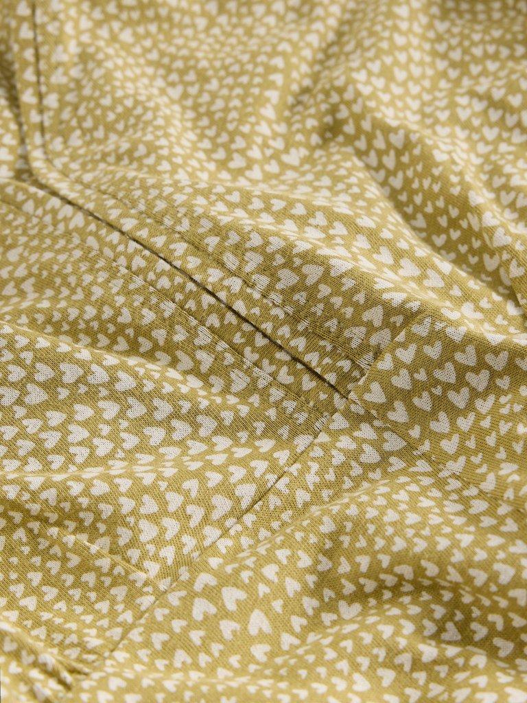 Megan Jersey V Neck Short Sleeve Dress in GREEN PR - FLAT DETAIL