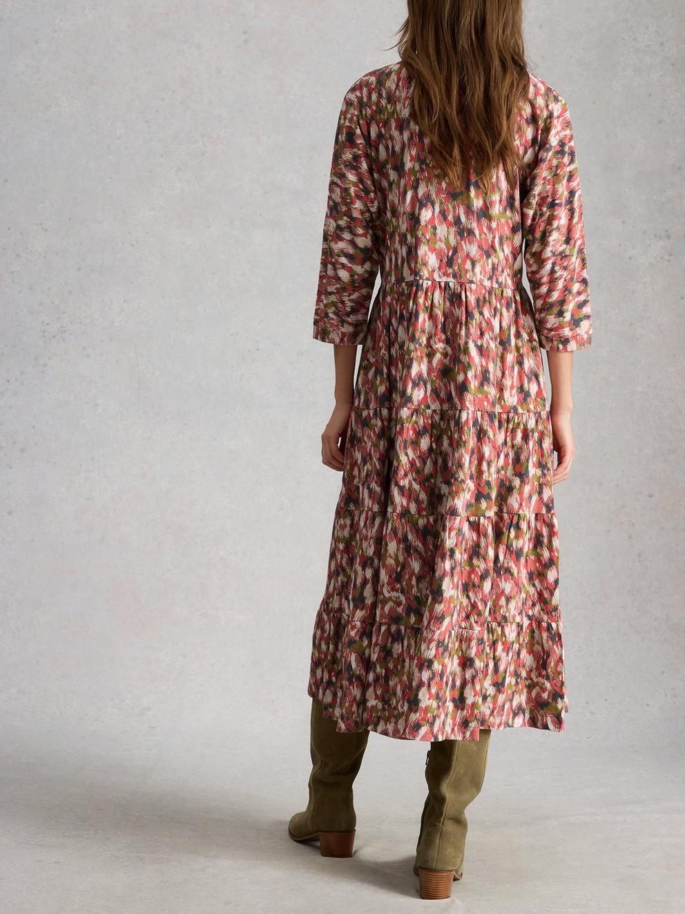 Tabitha Jersey Dress in PINK PR - MODEL BACK