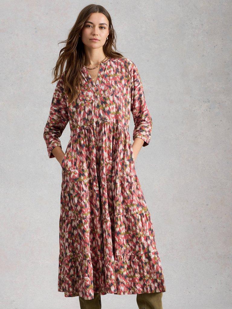 Tabitha Jersey Dress in PINK PR - MODEL DETAIL