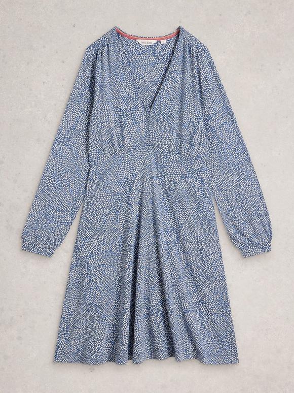Poppy Jersey Dress in PLUM MULTI | White Stuff US