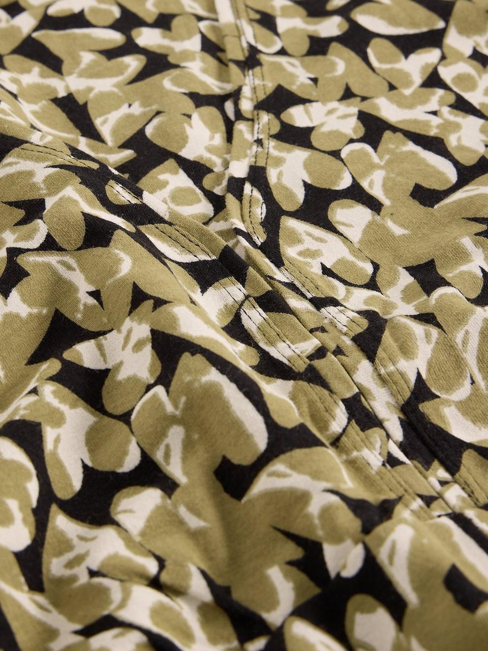 Meg Jersey Dress in GREEN PR - FLAT DETAIL