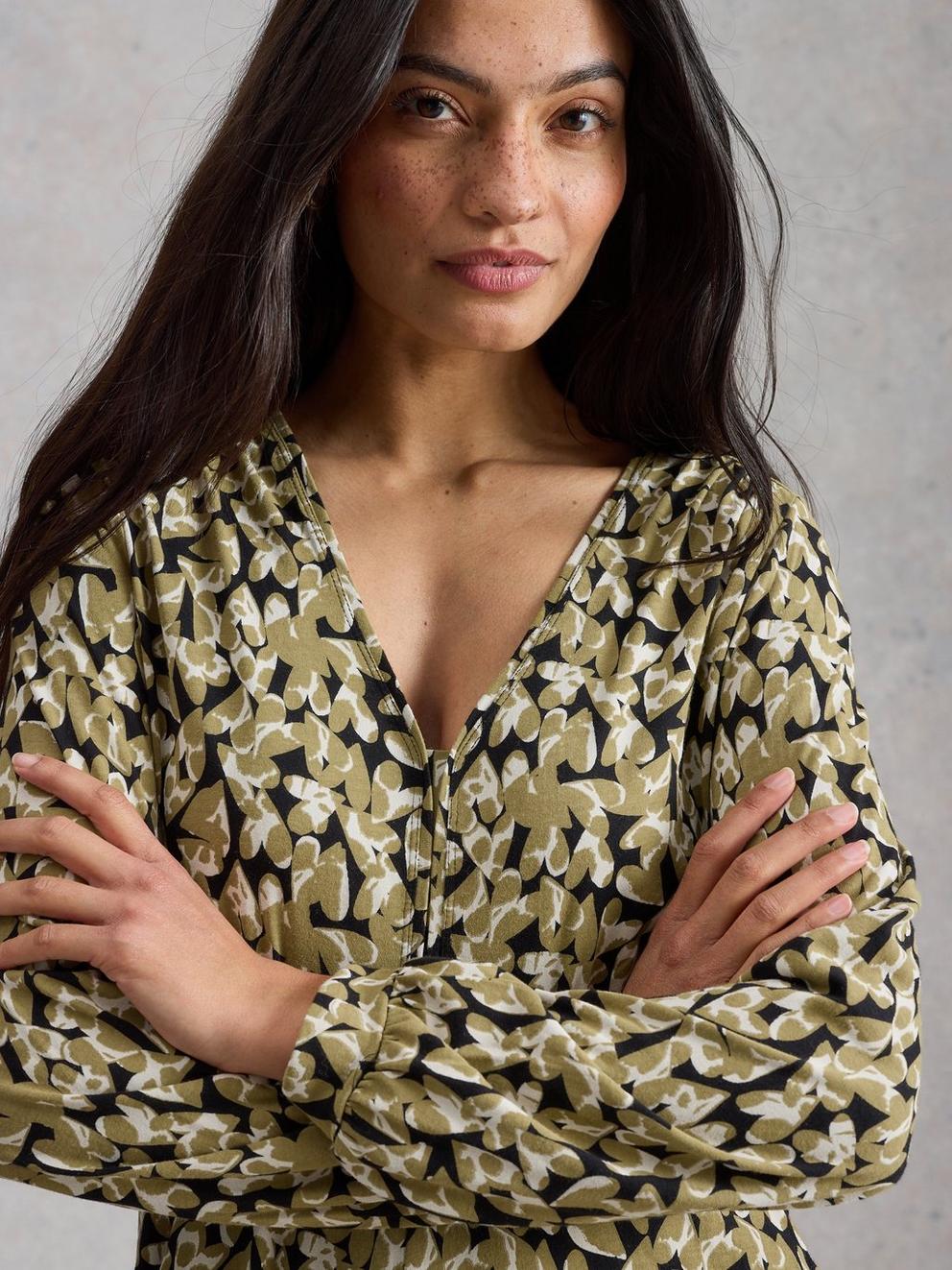 Meg Jersey Dress in GREEN PR - LIFESTYLE