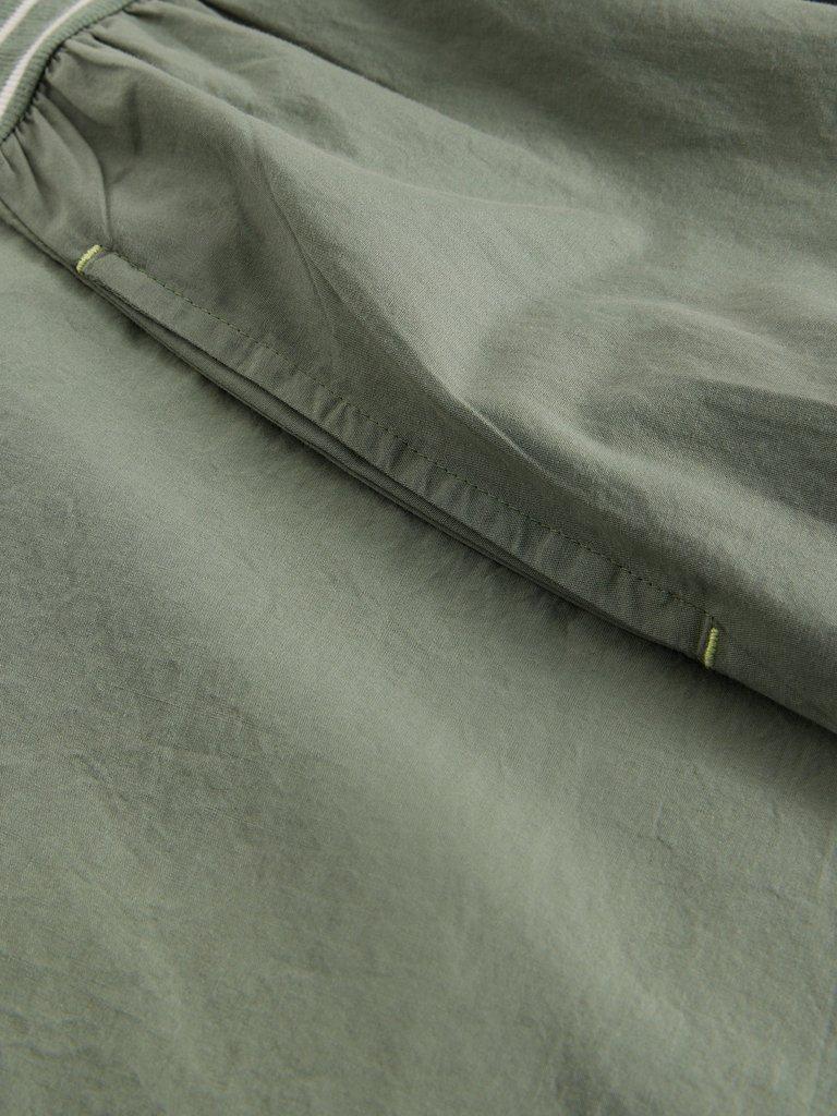 Shay Jersey Mix Dress in KHAKI GRN - FLAT DETAIL