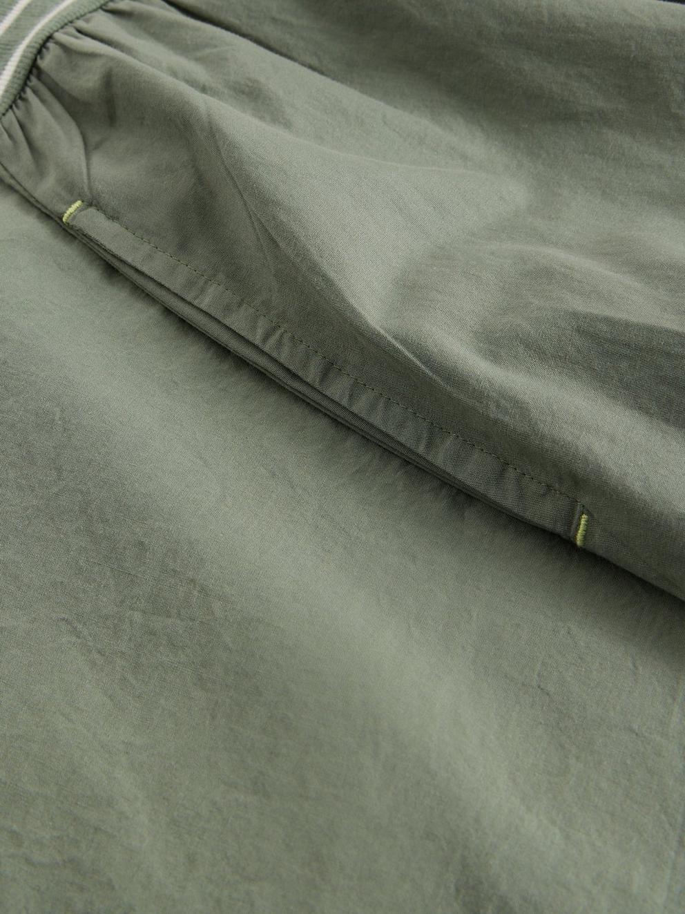 Shay Jersey Mix Dress in KHAKI GRN - FLAT DETAIL