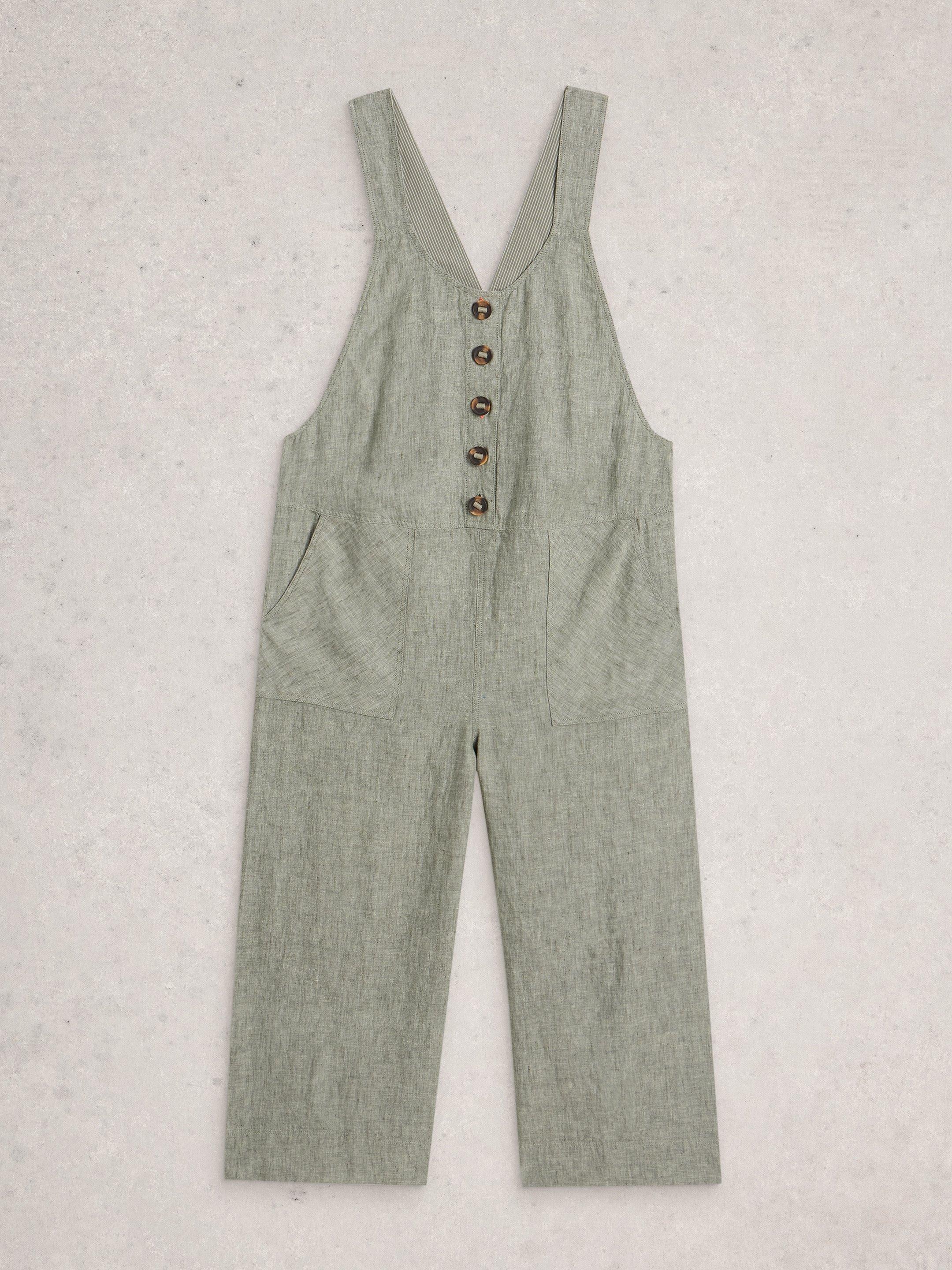 Shop Viola Linen Dungaree