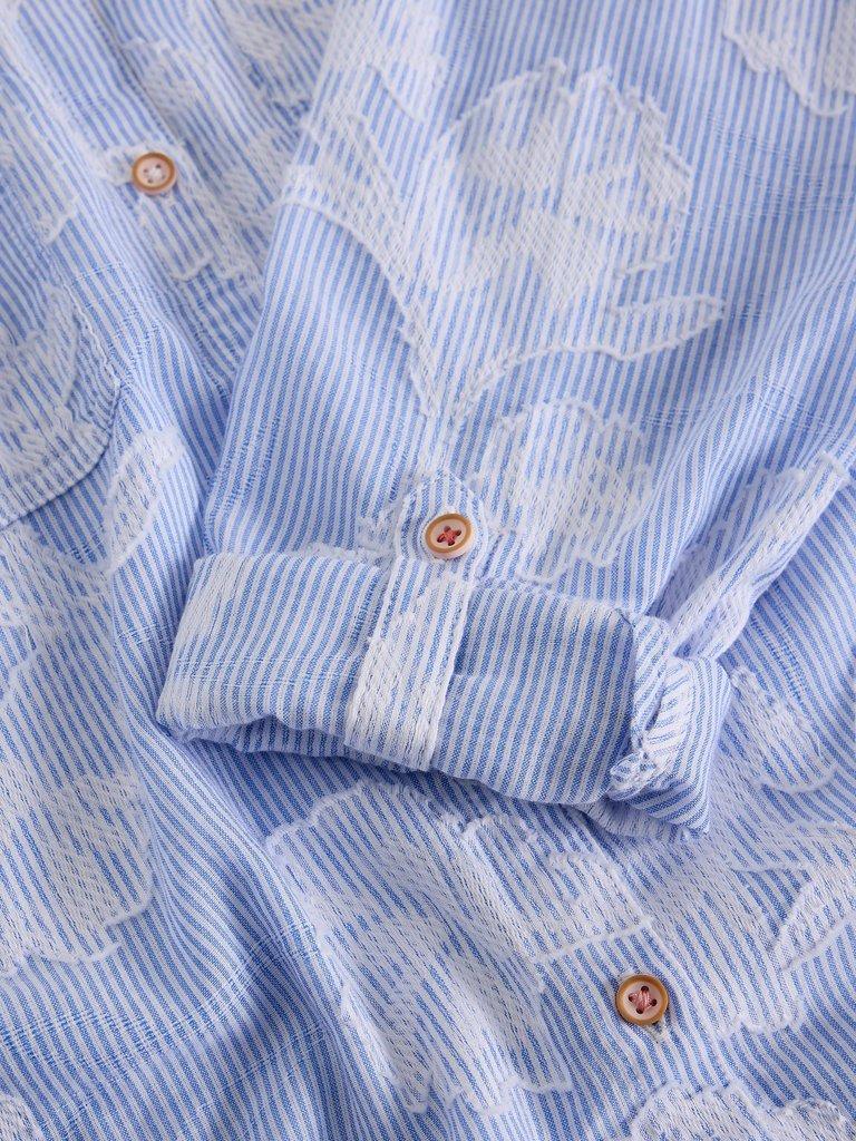 Sophie Jacquard Shirt in BLUE MLT - FLAT DETAIL